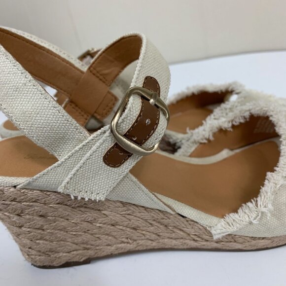 Tommy Bahama Savina Cream EspadrilleWedge Sandals - Size 9.5 - Picture 2 of 7